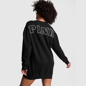 VICTORIA’S SECRET PINK Ivy Fleece Oversized Sweatshirt Dress.